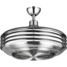 Progress Lighting Sanford 24" Enclosed Indoor/Outdoor LED Ceiling Fan - 3000K - 120V - Brushed Nickel