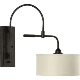 Progress Lighting Kempsey 1-Light Swing Arm Wall Sconce - 120V - Antique Bronze