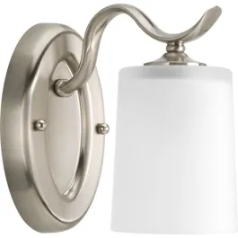 Progress Lighting Inspire 1-Light Bath Vanity Sconce - 120V - Brushed Nickel
