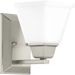 Progress Lighting Clifton Heights 1-Light Bath Vanity Sconce - 120V - Brushed Nickel