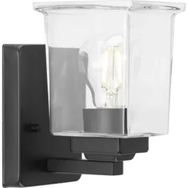 Progress Lighting Gilmour 1-Light Bath Vanity Sconce - 120V - Matte Black