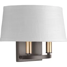 Progress Lighting Cherish 2-Light Wall Sconce - 120V - Antique Bronze