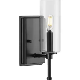 Progress Lighting Elara 1-Light Bath Vanity Sconce - 120V - Matte Black