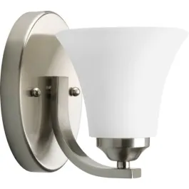 Progress Lighting Adorn 1-Light Bath Vanity Sconce - 120V - Brushed Nickel