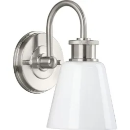 Progress Lighting Ashford 1-Light Bath Vanity Sconce - 120V - Brushed Nickel