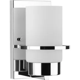 Progress Lighting Reiss 1-Light Bath Vanity Sconce - 120V - Polished Chrome