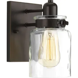 Progress Lighting Calhoun 1-Light Bath Vanity Sconce - 120V - Antique Bronze