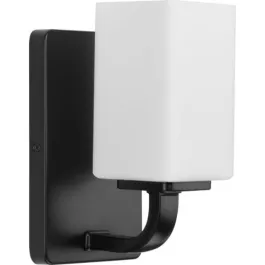 Progress Lighting Cowan 1-Light Bath Vanity Sconce - 120V - Matte Black