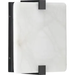 Progress Lighting Alabaster Stone LED Wall Sconce - 3000K - 120V - Matte Black