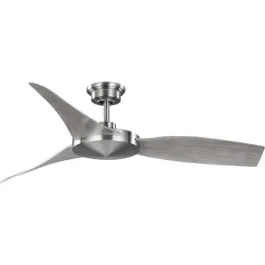 Progress Lighting Spicer 54" 3-Blade Indoor/Outdoor Ceiling Fan - 120V - Brushed Nickel