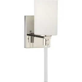 Progress Lighting Lisbon 1-Light Bath Vanity Sconce - 120V - Polished Nickel