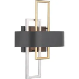 Progress Lighting Adagio 2-Light Wall Sconce - 120V - Matte Black