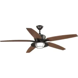 Progress Lighting Montague 60" 5-Blade Indoor/Outdoor LED Ceiling Fan - 3000K - 120V - Antique Bronze