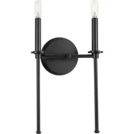 Progress Lighting Elara 2-Light Wall Sconce - 120V - Matte Black