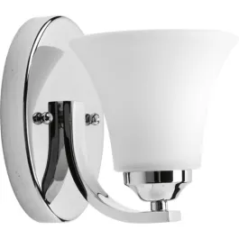 Progress Lighting Adorn 1-Light Bath Vanity Sconce - 120V - Polished Chrome