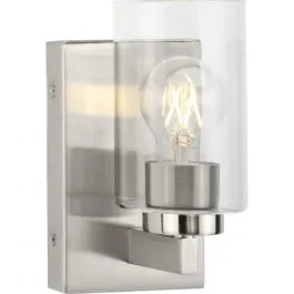 Progress Lighting Goodwin 1-Light Bath Vanity Sconce - 120V - Brushed Nickel