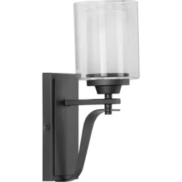 Progress Lighting Kene 1-Light Bath Vanity Sconce - 120V - Graphite