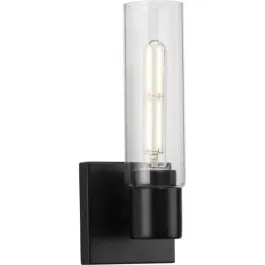 Progress Lighting Clarion 1-Light Bath Vanity Sconce - 120V - Matte Black