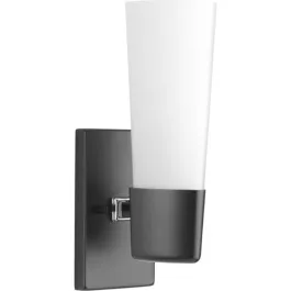 Progress Lighting Zura 1-Light Bath Vanity Sconce - 120V - Matte Black
