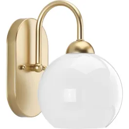 Progress Lighting Carisa 1-Light Bath Vanity Sconce - 120V - Vintage Gold