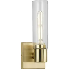 Progress Lighting Clarion 1-Light Bath Vanity Sconce - 120V - Satin Brass