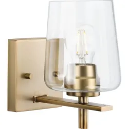 Progress Lighting Calais 1-Light Bath Vanity Sconce - 120V - Vintage Brass