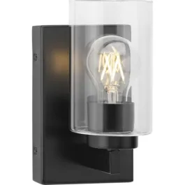 Progress Lighting Goodwin 1-Light Bath Vanity Sconce - 120V - Matte Black