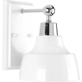 Progress Lighting Bramlett 1-Light Bath Vanity Sconce - 120V - Polished Chrome