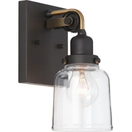 Progress Lighting Rushton 1-Light Bath Vanity Sconce - 120V - Graphite
