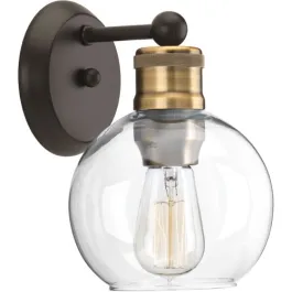 Progress Lighting Hansford 1-Light Bath Vanity Sconce - 120V - Antique Bronze