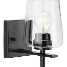 Progress Lighting Calais 1-Light Bath Vanity Sconce - 120V - Matte Black