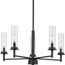 Progress Lighting Kellwyn 5-Light Chandelier - 120V - Matte Black