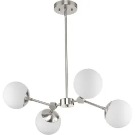Progress Lighting Haas 4-Light Chandelier - 120V - Brushed Nickel