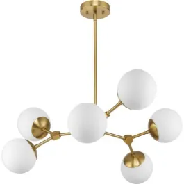 Progress Lighting Haas 6-Light Chandelier - 120V - Brushed Bronze