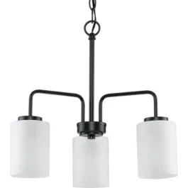 Progress Lighting Merry 3-Light Chandelier - 120V - Matte Black