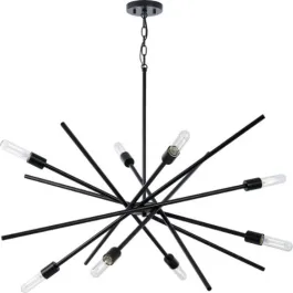Progress Lighting Astra 43" 8-Light Chandelier - 120V - Matte Black