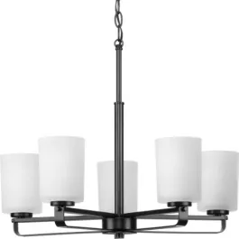 Progress Lighting League 5-Light Chandelier - 120V - Matte Black