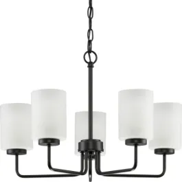 Progress Lighting Merry 5-Light Chandelier - 120V - Matte Black