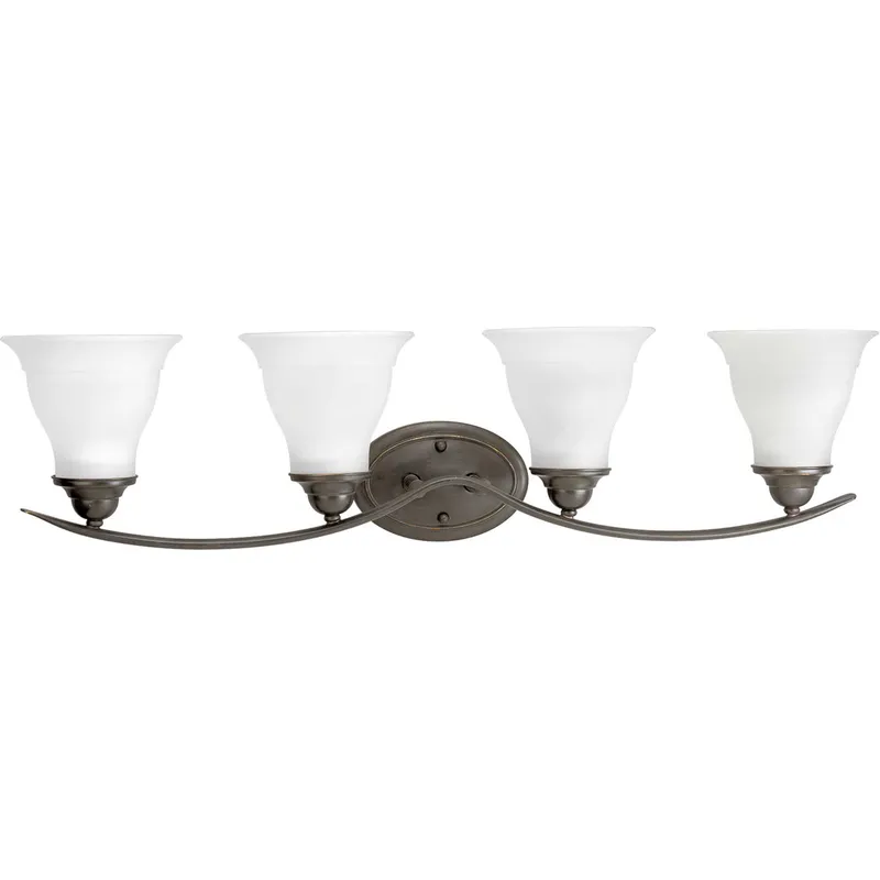 Trinity 4 Light 33.25 inch Antique Bronze Bath Vanity Wall Light