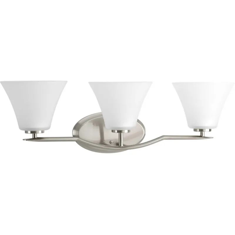 Bravo 3 Light 26.75 inch Brushed Nickel Bath Vanity Wall Light