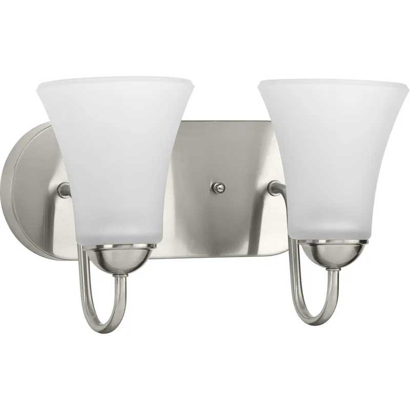 Classic 2 Light 13 inch Brushed Nickel Bath Vanity Wall Light