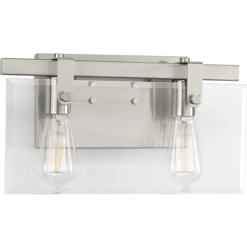 Glayse 2 Light 15 inch Brushed Nickel Bath Vanity Wall Light, Design Series