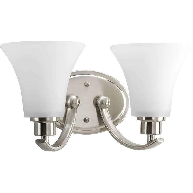 Joy 2 Light 14 inch Brushed Nickel Bath Vanity Wall Light