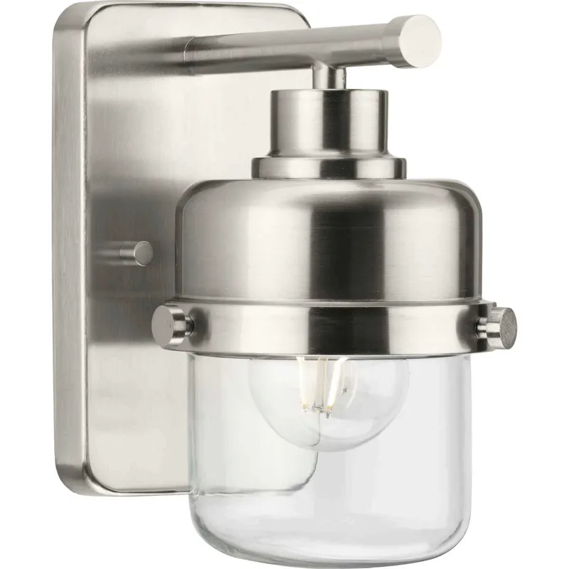 Beckner 1 Light 5 inch Brushed Nickel Bath Light Wall Light