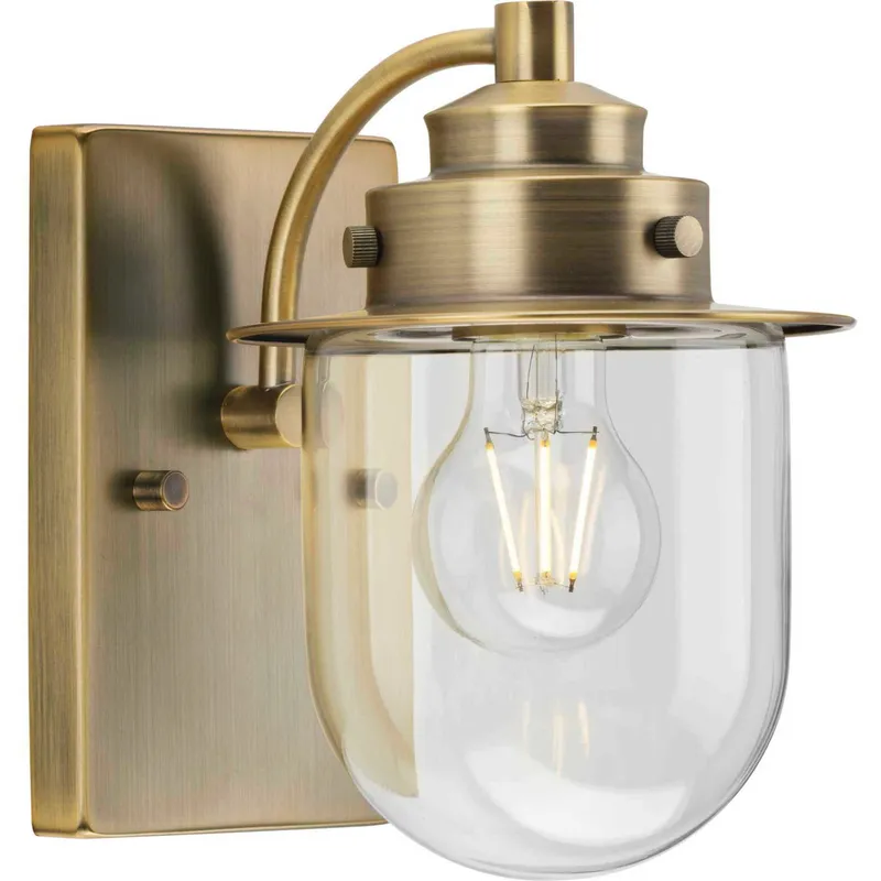 Northlake 1 Light 5.87 inch Vintage Brass Bath Light Wall Light