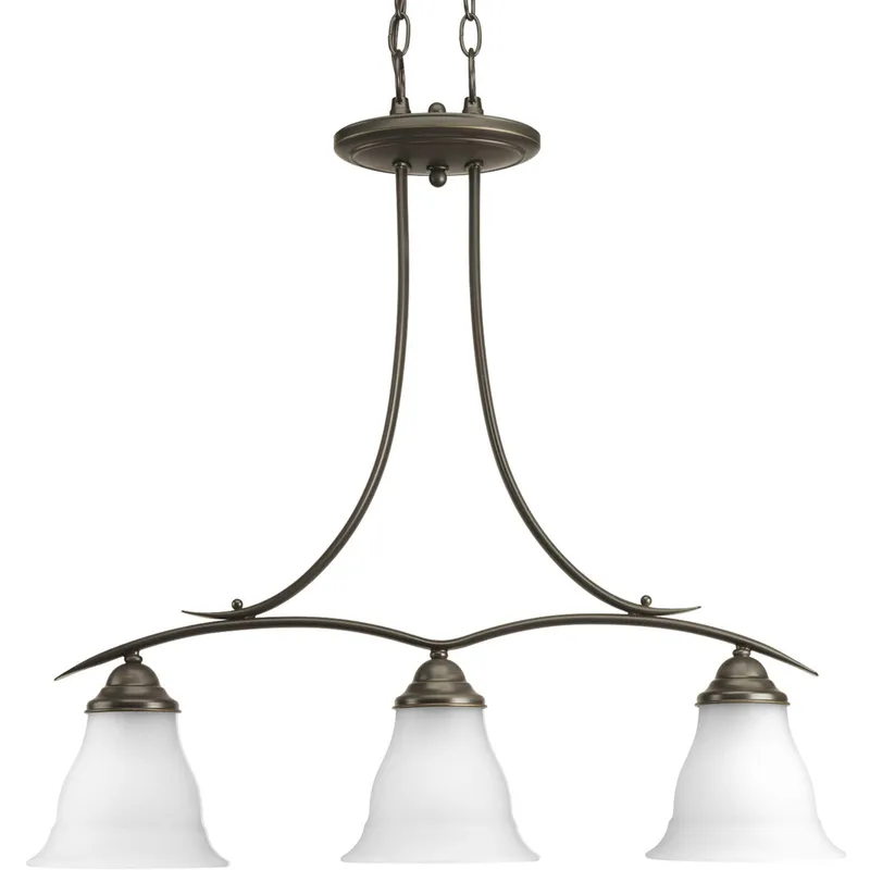 Trinity 3 Light 6.5 inch Antique Bronze Chandelier Ceiling Light