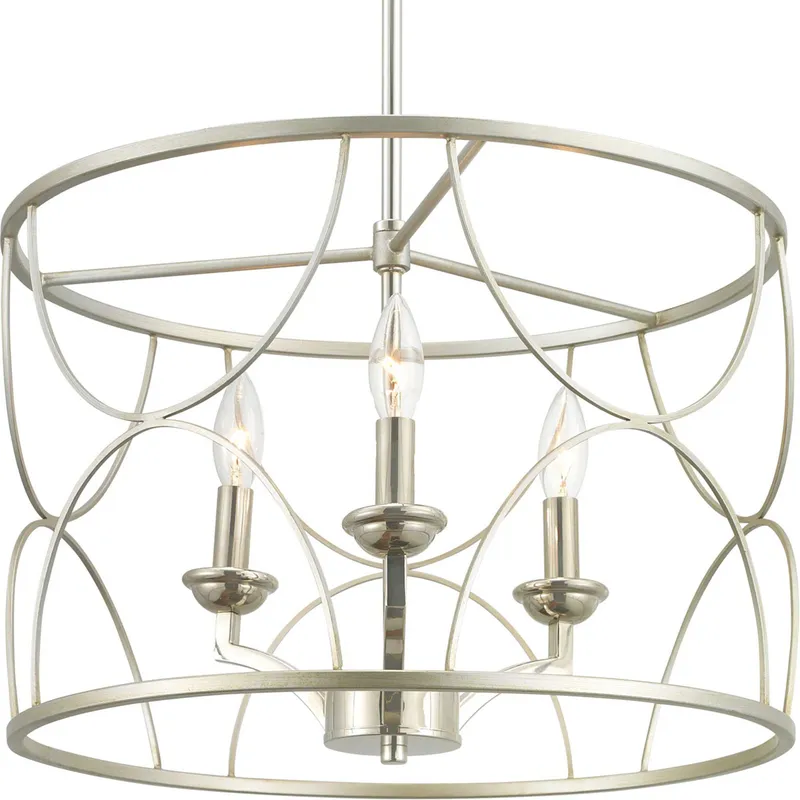 Landree 3 Light 18.13 inch Silver Ridge Chandelier Ceiling Light