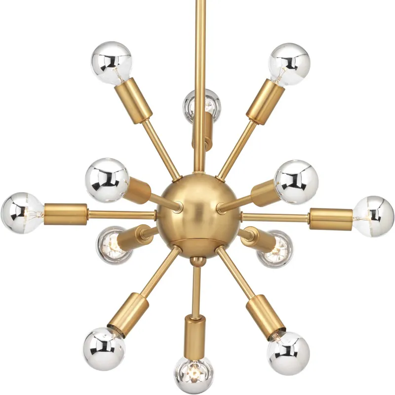 Ion 12 Light 14.13 inch Brushed Bronze Chandelier Ceiling Light, Design Series