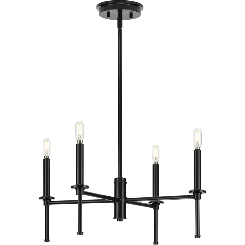 Elara 4 Light 22.87 inch Matte Black Chandelier Ceiling Light