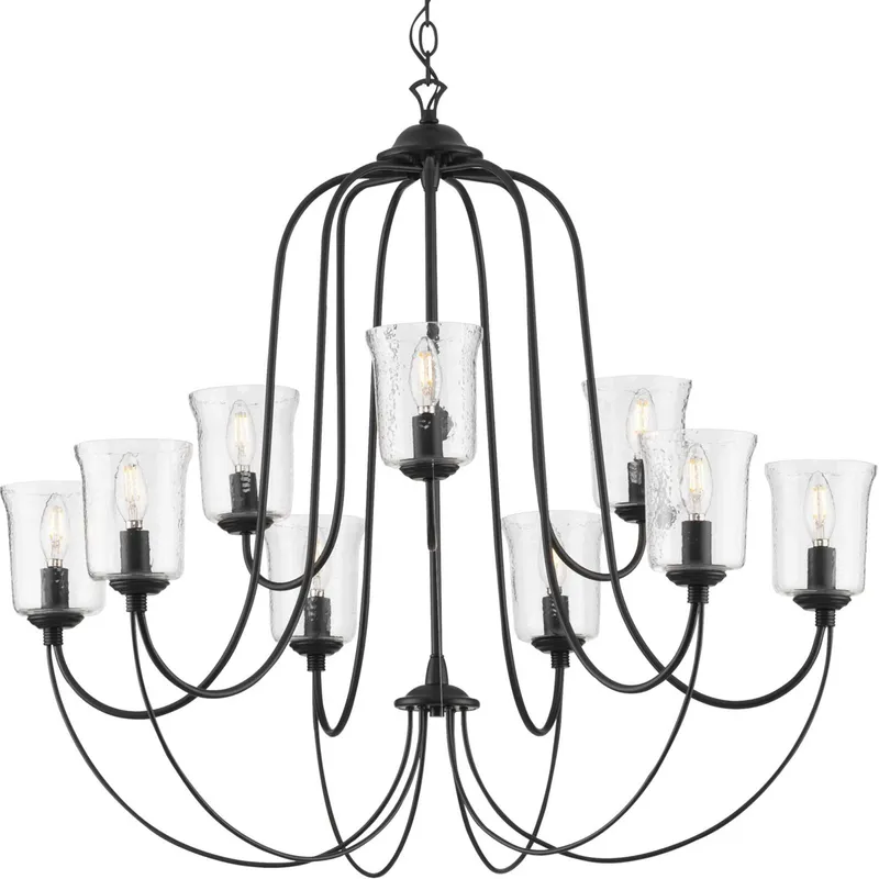 Bowman 9 Light 37 inch Matte Black Chandelier Ceiling Light